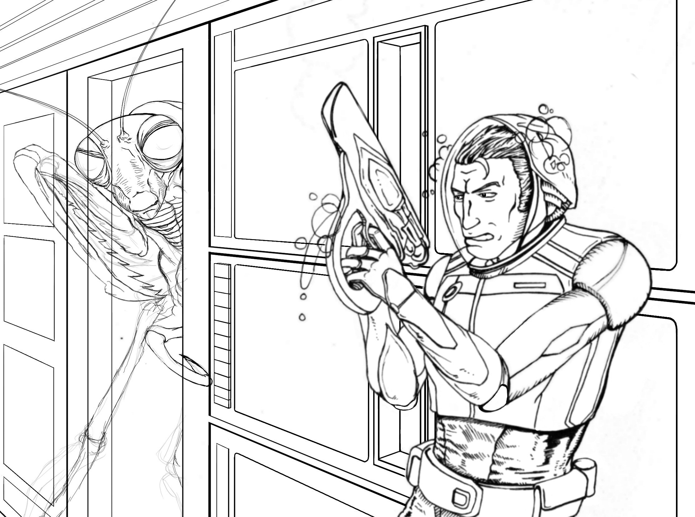 dessin nettoyage perspective et alien et coudes1